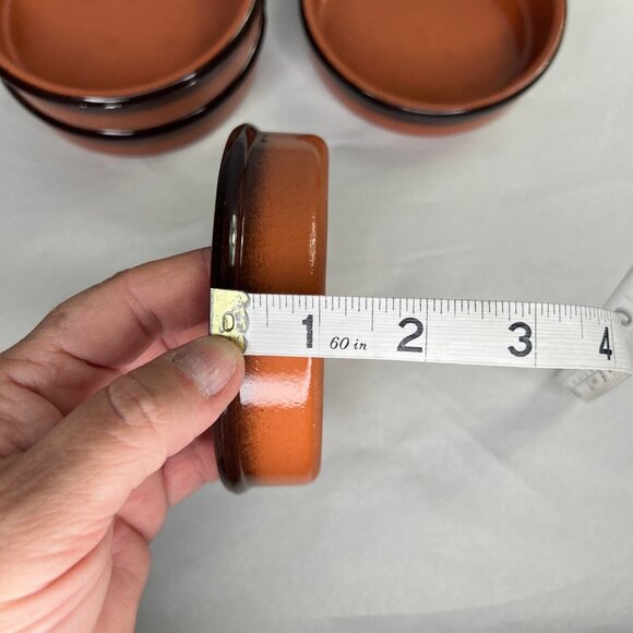 Arbresa Pottery Ramekins Set of 4 Terra Cotta 4.5" Flan Dipping Made in Spain - Picture 9 of 10
